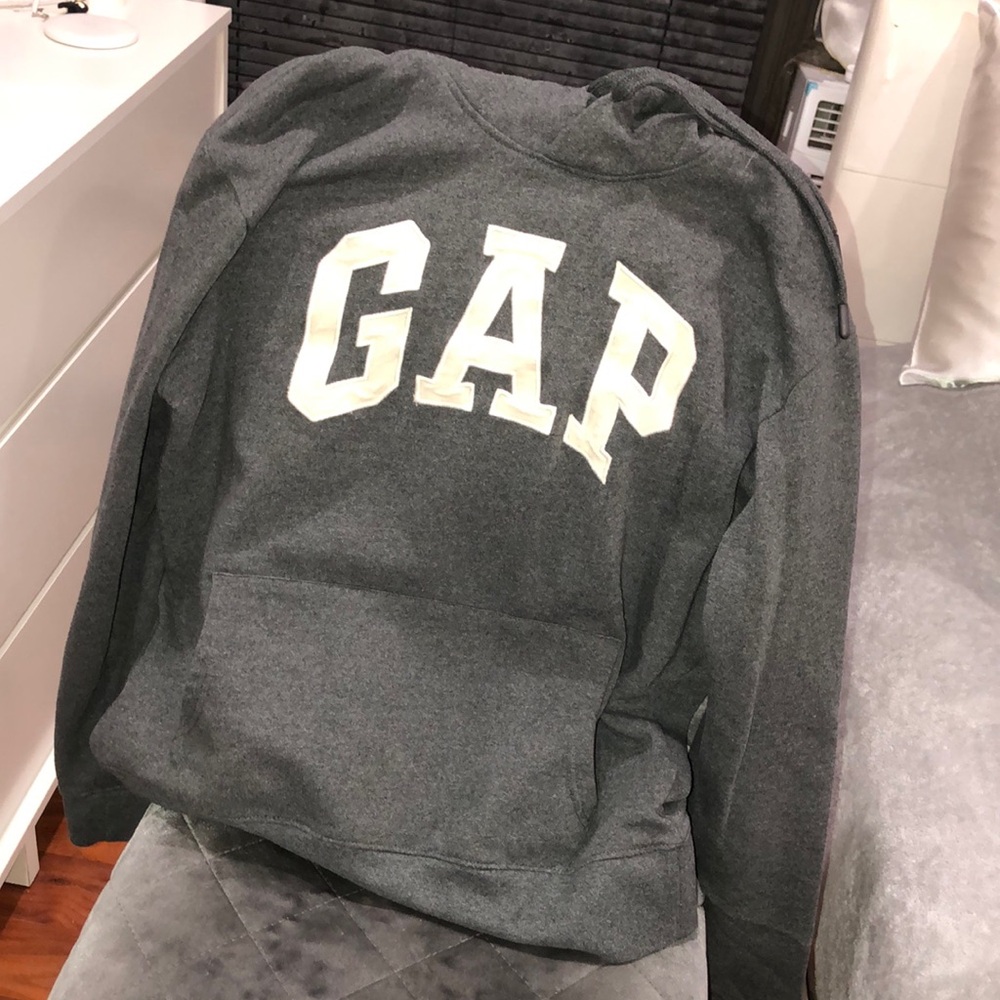 GAP Women's Charcoal Gray Pullover Hoodie Sweater